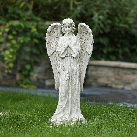 GRILLTOWN Resin Praying Angel Garden Statue, Off White GR2684132